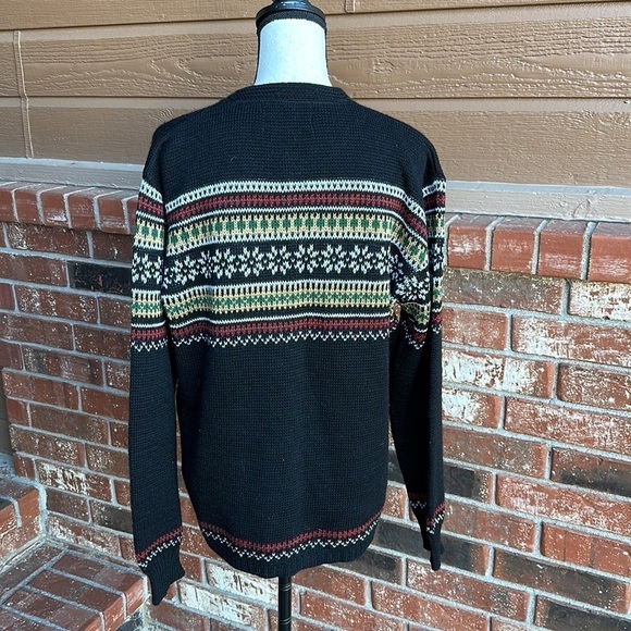Jersild Vintage 100% Virgin Wool Fair Isle Cardigan Sweater Size Large - Picture 6 of 7
